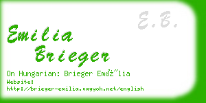 emilia brieger business card